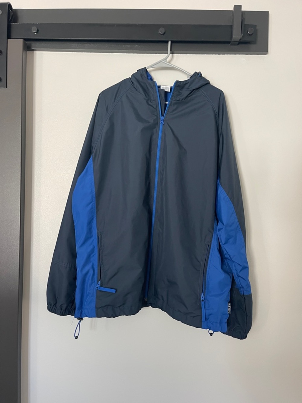 Old Navy Men's Hooded Windbreaker Jacket - Blue & Black